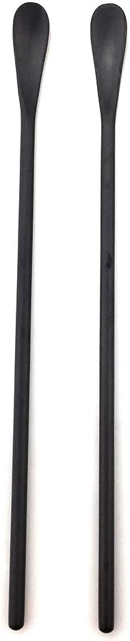 JASHII Black Matte Long Handle Spoon Cocktail Mixing Stirring Spoons Iced Tea Coffee Spoons with 8.6 inch Long Handle Brushed SUS304 Stainless Steel, 3-Piece