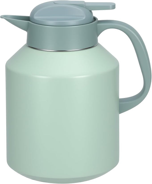 70 oz Thermal Coffee Carafe Insulated for Keeping Hot and Cold, Stainless Steel Vacuum Thermal Coffee Pot for Coffee, Tea, Water for Parties, Green