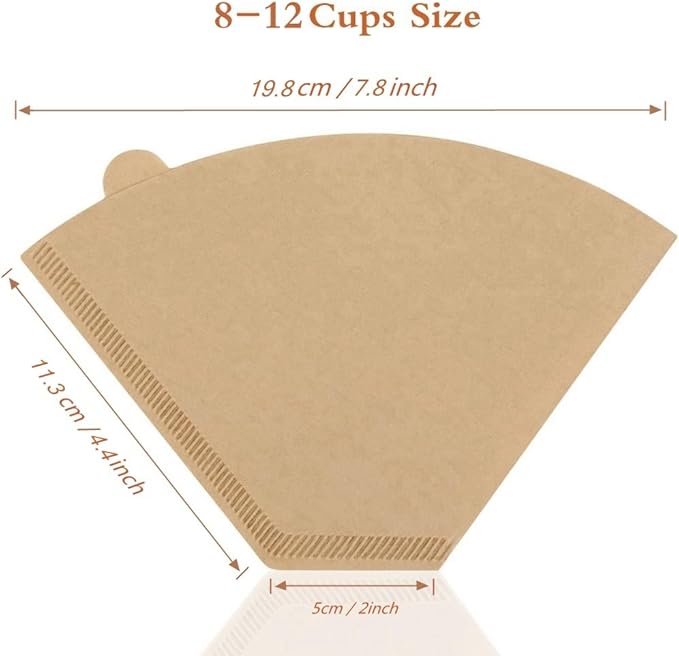 Coffee Filter #4,Cone Coffee Filter 8-12 Cups, Disposable Coffee Filters Paper for Smooth and Clean Taste, Pour Over and Coffee Maker (Natural Unbleached, #4 U-shaped 100 Count)