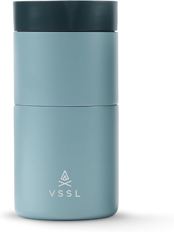 VSSL Nest Pour Over Coffee Set, Transportable and Compact Pour Over Set with 10 oz Double Walled Mug, Everglade