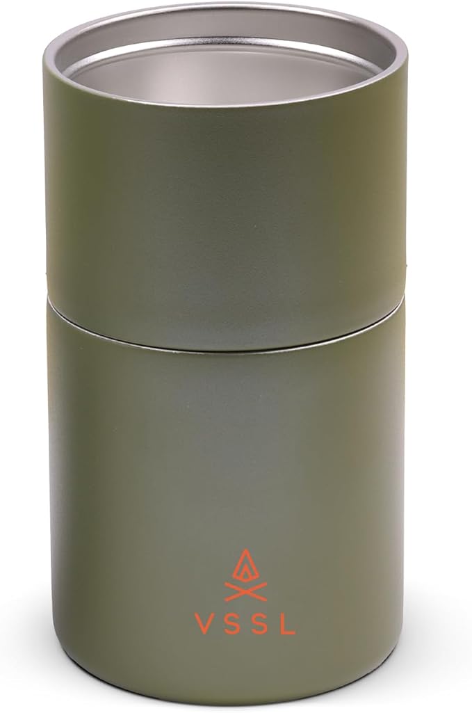 VSSL Nest Pour Over Coffee Set, Transportable and Compact Pour Over Set with 10 oz Double Walled Mug, Sahara