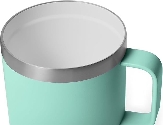 YETI Rambler 14 oz Ceramic Lined Stackable Mug, Vacuum Insulated, Stainless Steel with MagSlider Lid, Seafoam