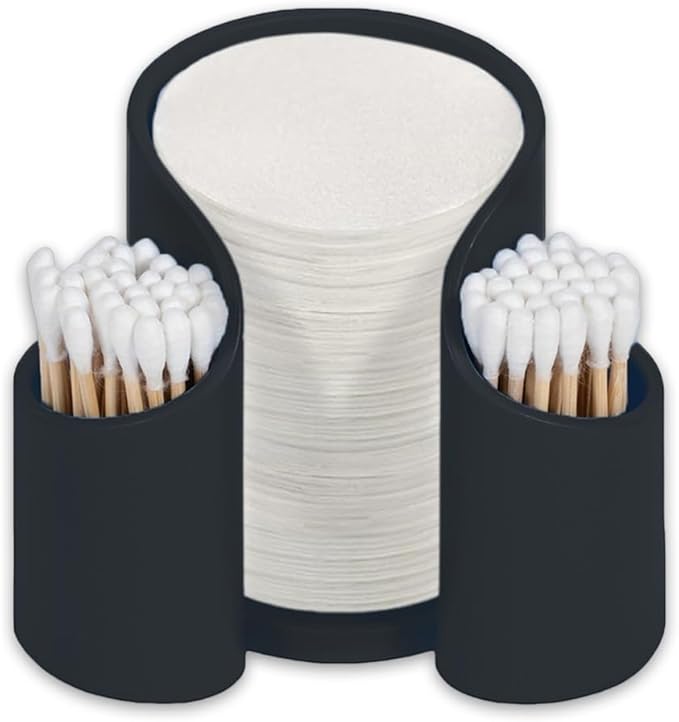 Coffee Filter Paper Holder,Portable Storage Container for (50mm - 60mm) Round Disposable Filter,Multi-compartment Organizer for Swab Dental Floss Cotton Pad Paper Cup