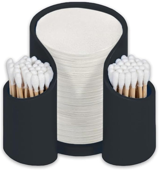 Coffee Filter Paper Holder,Portable Storage Container for (50mm - 60mm) Round Disposable Filter,Multi-compartment Organizer for Swab Dental Floss Cotton Pad Paper Cup