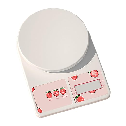 High Accuracy Digital Food Scale with Tare Function – Ideal for Kitchen, Coffee, Baking, and Food Prep – Measures in Grams and Ounces with Easy Unit Conversion (White, 3kg)