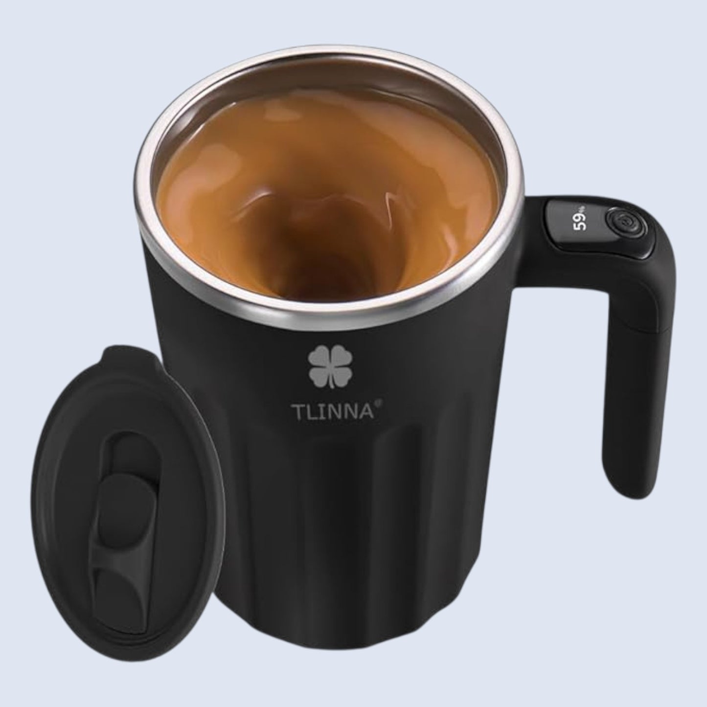 Drink Stirrer,Electric Mixing Mug,Electric Stirring Mug, Coffee Mug,Suitable for Coffee, Milk, Cocoa and Other Beverages (Black, 16 oz)