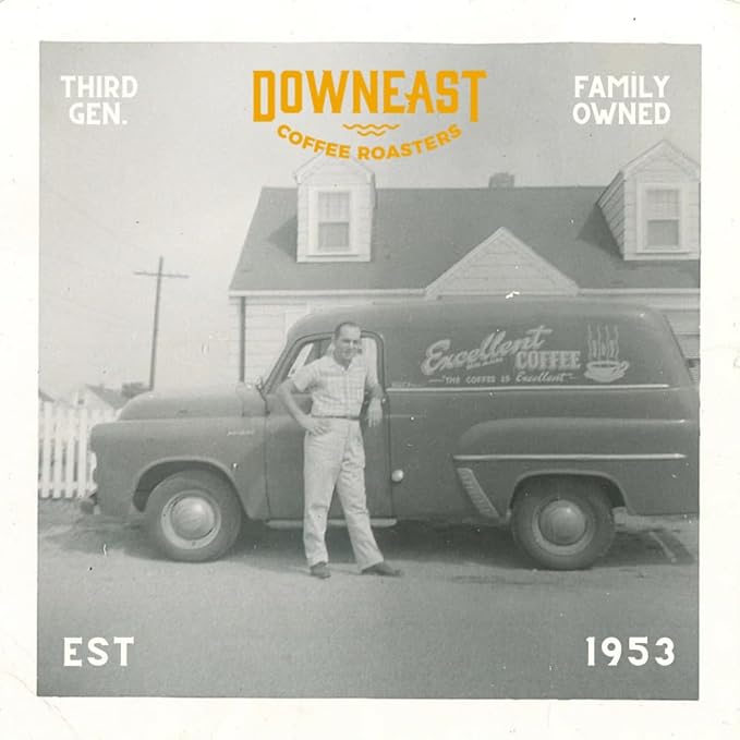 Downeast Coffee Roasters Ground Coffee - Morning Breakfast Blend, Light Roast, 100% Arabica Coffee - Smooth, Bright and Balanced - South American Highlands Blend (GROUND COFFEE, 12 oz Bag)