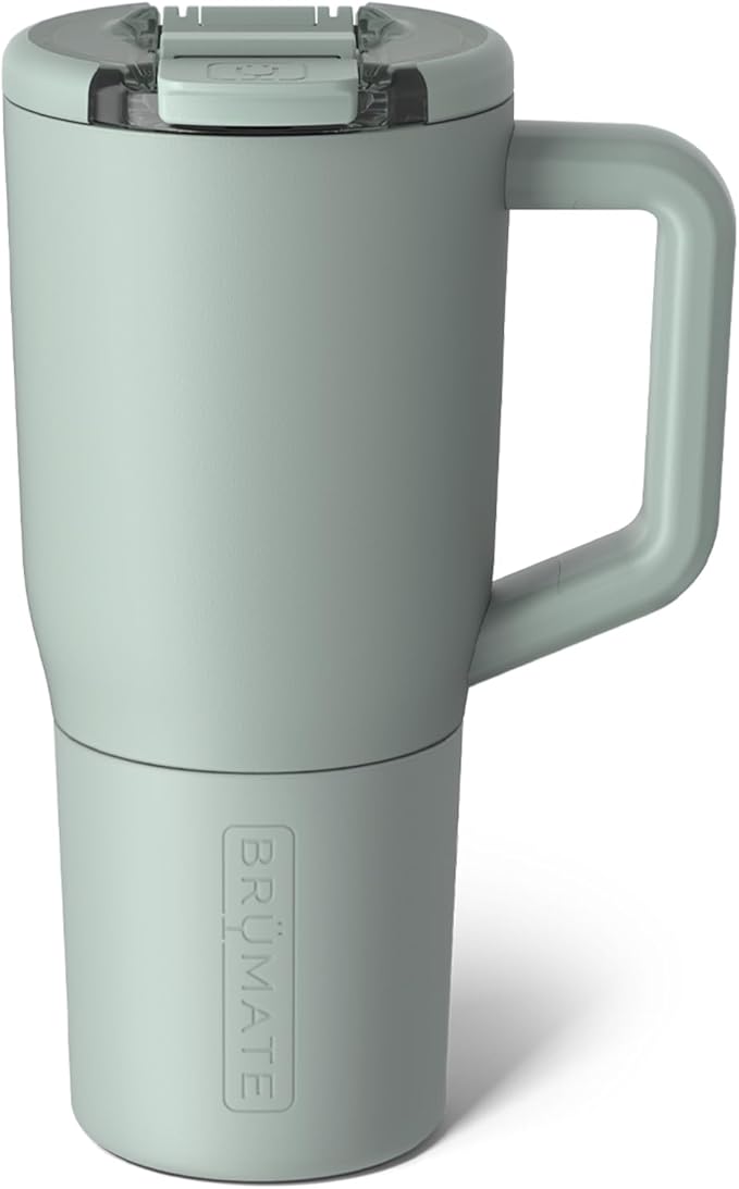 BrüMate Müv - 25oz 100% Leak Proof Insulated Coffee Mug with Handle & Lid - Stainless Steel Coffee Travel Mug - Double Walled Coffee Cup (Sage)
