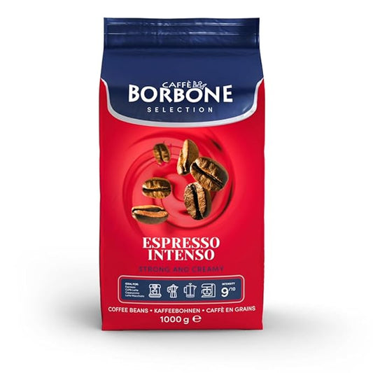 Caffè Borbone Whole Bean Coffee, Medium Roast Robusta Blend, Espresso Intenso, Strong and Creamy Italian Coffee, 2.2 lb Bag