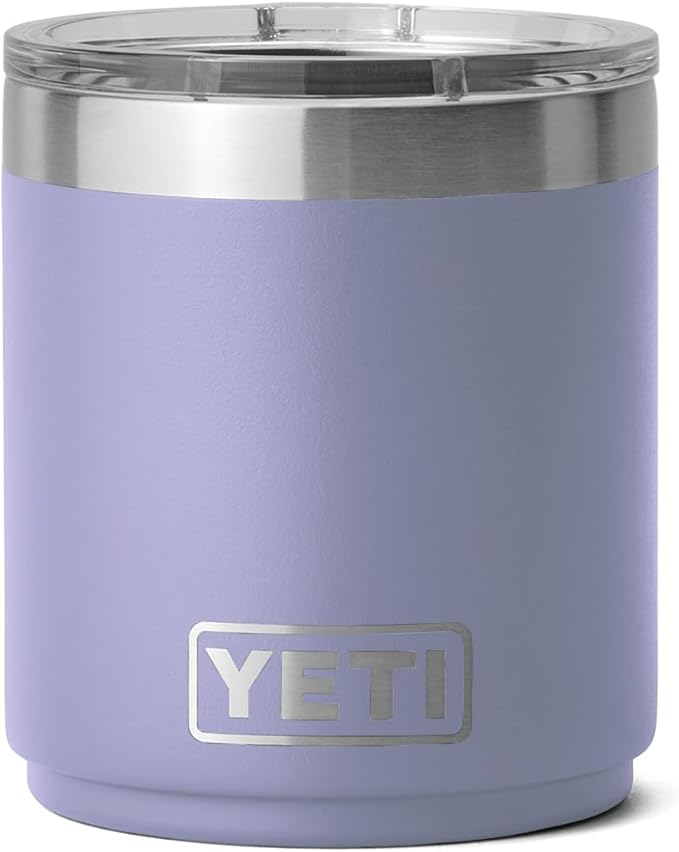 YETI Rambler 10 oz Stackable Lowball 2.0, Vacuum Insulated, Stainless Steel with MagSlider Lid, Cosmic Lilac