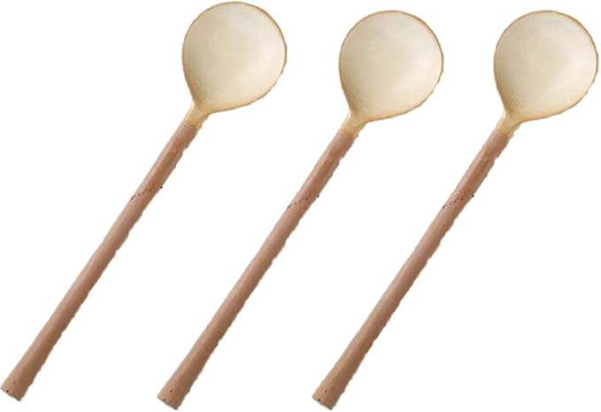Ceramic Small Coffee Spoon Retro Small Porcelain Spoon Mini Teaspoons For Coffee Sugar Dessert Cute Tableware Pack of 3