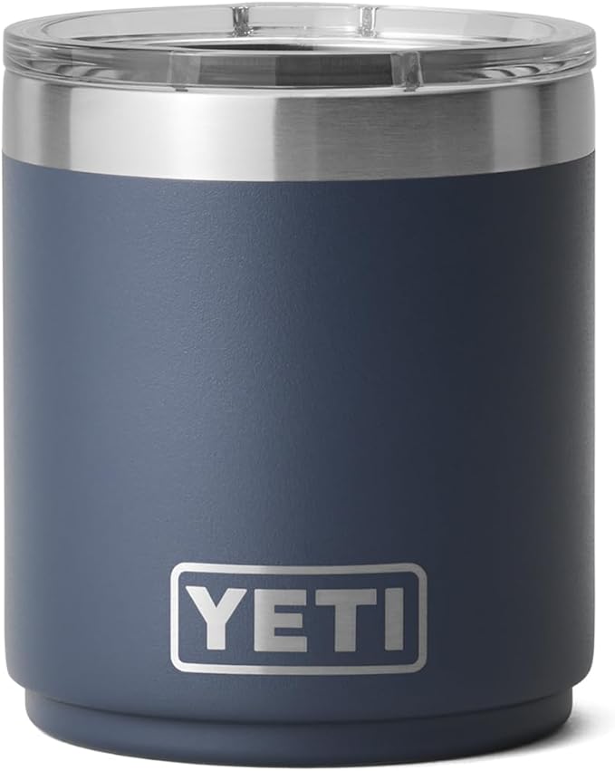 YETI Rambler 10 oz Stackable Lowball 2.0, Vacuum Insulated, Stainless Steel with MagSlider Lid, Navy