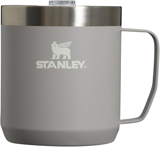 Stanley Stay-Hot Camp Mug 12 oz & 24 oz | Press Fit Drink Through Lid | Cup for Coffee, Tea and Drinks | Insulated Stainless Steel Coffee Mug | BPA-Free