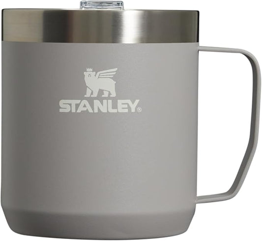 Stanley Stay-Hot Camp Mug 12 oz & 24 oz | Press Fit Drink Through Lid | Cup for Coffee, Tea and Drinks | Insulated Stainless Steel Coffee Mug | BPA-Free
