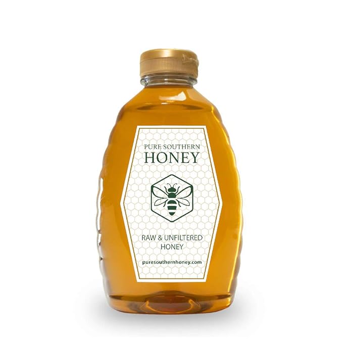 100% Authentic, USA - Made Raw Unfiltered Honey, Pure Southern Honey [ 2 lb] - Unheated - Non - GMO, No Additives, All - Natural Sweetener- Squeeze Bottle With Flip Top