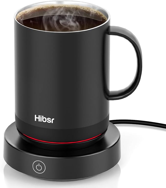 Coffee Mug Warmer Set: Smart Electric Warmer with Auto Shut-Off & Faster Direct-Contact Heating Up to 149°F - Gifts for Men Women