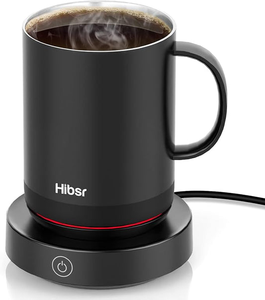 Coffee Mug Warmer Set: Smart Electric Warmer with Auto Shut-Off & Faster Direct-Contact Heating Up to 149°F - Gifts for Men Women