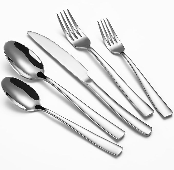 8-Piece Spoons Set, 8.1 Inch Stainless Steel Dinner Spoon, Tablespoon, Silverware Spoons for Home,Kitchen or Restaurant, Dishwasher Safe