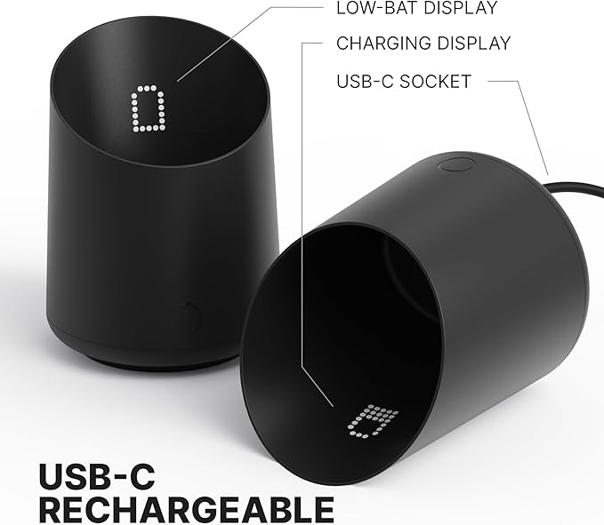 Subminimal Subscale Digital Dosing Cup with LED Display – Sleek & Precise Coffee Bean Weight Scale - Dosing & Brewing Coffee Accessories, Perfectly Measures Coffee Grounds for Coffee Espresso - Black