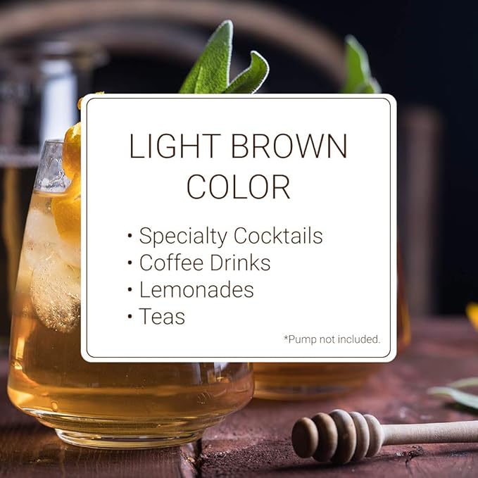 Monin - Organic Honey Sweetener, Low-Calorie Liquid Sweetener, Sugar Substitute, Coffee Syrup, Made with Organic Honey, Simple Syrup for Cocktails, Iced Tea, & More, Clean Label (1 Liter)