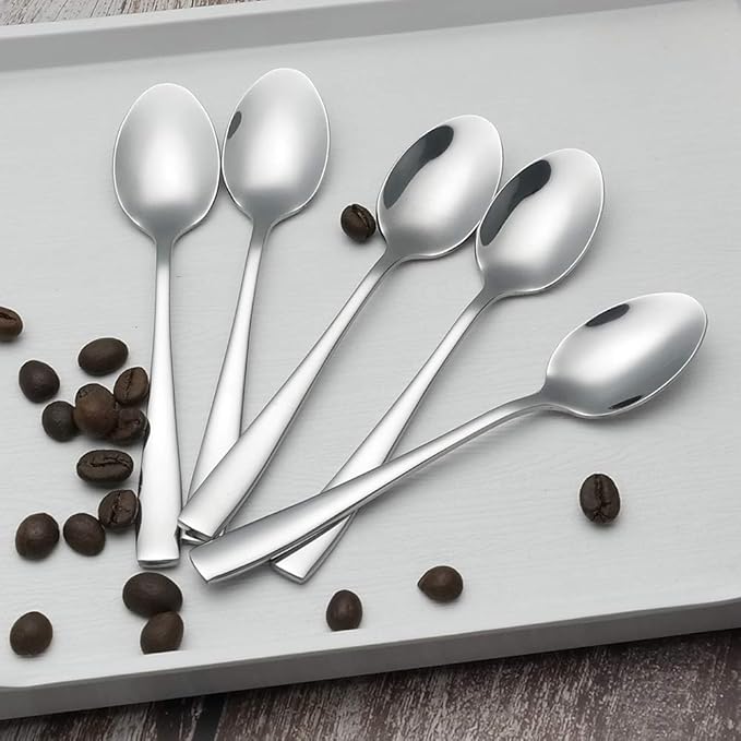 Asking 12-Piece Stainless Steel Small Coffee Spoons for Stirring Espresso Coffee