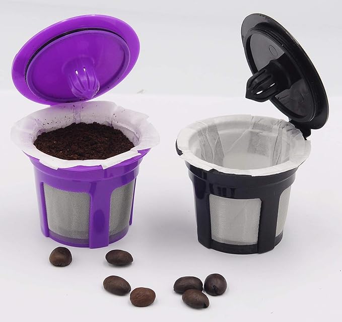 Disposable Coffee Filter Paper for Keurig Brewers Single Serve 1.0 and 2.0, 200 Count Replacement Coffee Filter Paper Liner Compatible with All Reusable K Cup Coffee Pod, Refillable Capsule, White