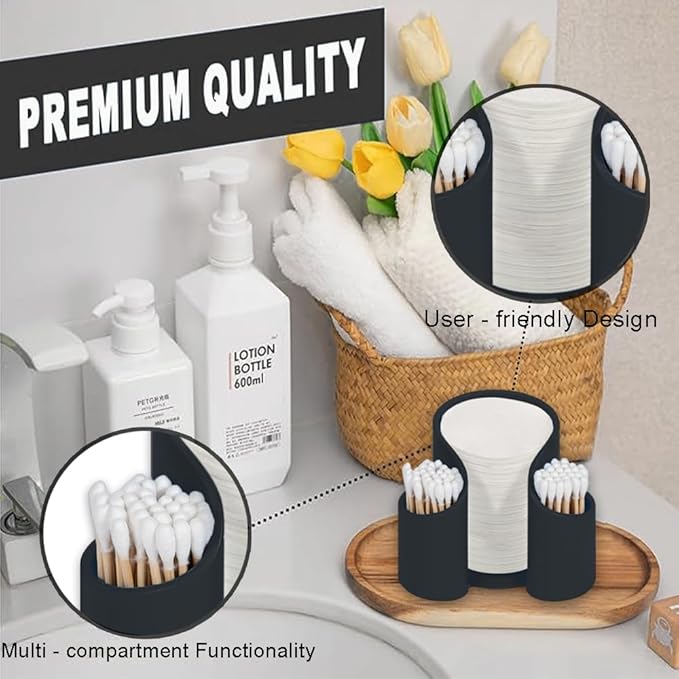 Coffee Filter Paper Holder,Portable Storage Container for (50mm - 60mm) Round Disposable Filter,Multi-compartment Organizer for Swab Dental Floss Cotton Pad Paper Cup