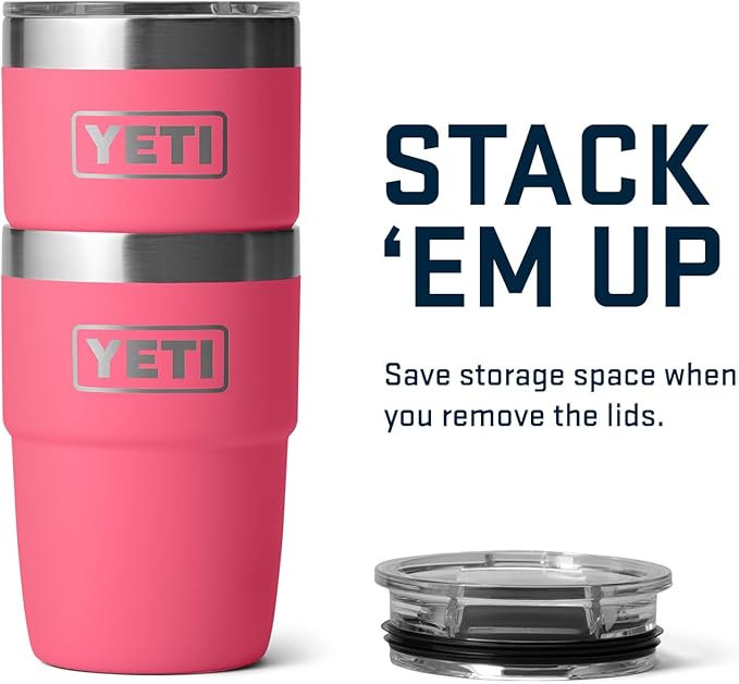 YETI Rambler 8 oz Stackable Cup, Stainless Steel, Vacuum Insulated Espresso Cup with MagSlider Lid