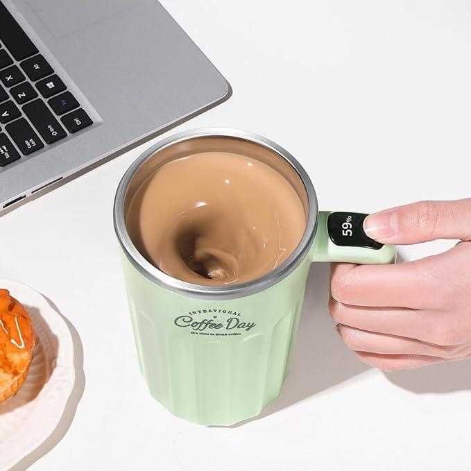 Drink Stirrer,Electric Mixing Mug,Electric Stirring Coffee Mug,Stirring mug, Coffee Mugs,Suitable for Coffee, Milk, Cocoa and Other Beverages