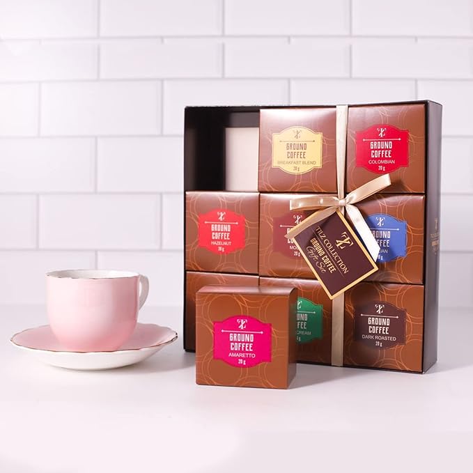 Coffee Gifts - Gourmet Coffee Gift Set |9 Ground Coffee Assortment Gift Set |Coffee Sampler Gift Set, Tasting Kit |Gifts For Coffee Lovers |Ground Coffee Gift Basket |Gifts For Men And Women