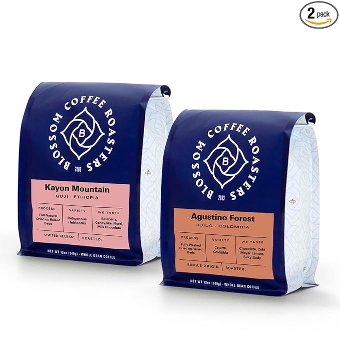 Bean Box Coffee Sampler - Light Roast, 2-Pack, Freshly Ground, Gourmet Coffee