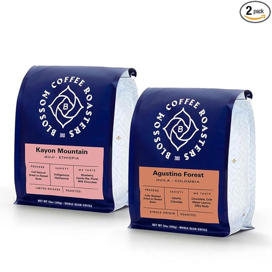 Bean Box Coffee Sampler - Light Roast, 2-Pack, Whole Bean, Gourmet Coffee