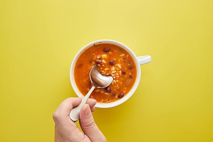 Knork Original Bouillon Stainless Steel Soup, Specialty Spoons, (Pack of 6)