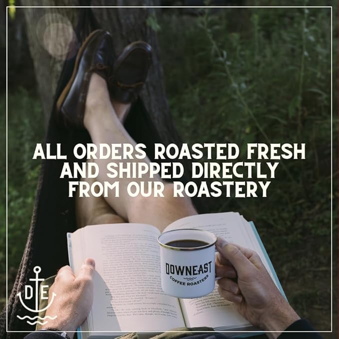 Downeast Coffee Roasters Ground Coffee - 100% Colombian, Medium Roast, 100% Arabica Coffee - Dark Chocolate and Ripe Fruit Notes - Select Central and South American Highlands (GROUND COFFEE, 12oz bag)