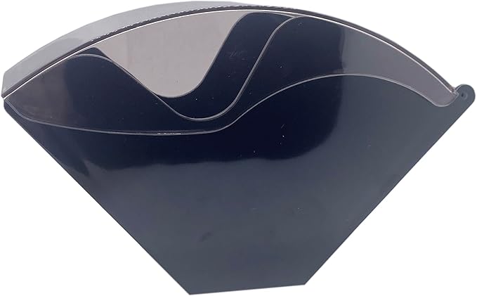 MIAO JIN Coffee Filter Paper Holder with Dustproof Cover Coffee filter Storage for #1 & #2, V60 & #4 cone-shape fan-shape filters Coffee Bar Accessories decor (Black)