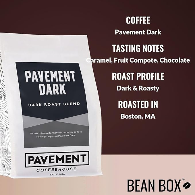 Bean Box Boston Coffee Sampler, 2-Pack - Roasted by Pavement Coffeehouse, Gourmet Arabica Coffee, Variety Pack - Freshly Ground