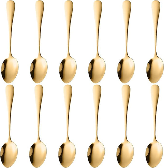 Demitasse Espresso Spoons Set of 12, Stainless Steel Mini Coffee Spoons for Dessert, Tea, Appetizer, Dishwasher-Safe Tiny Stirring Small Teaspoons