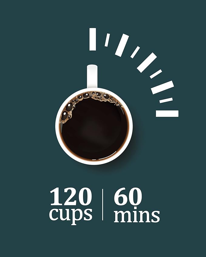 Coffee Urn 120 Cup, Stainless Steel Commercial Coffee Maker 18L/4.8 Gal Electric Hot Beverage Dispenser Large Hot Water Dispenser Coffee Dispenser Hot Water Urn For Business, Catering, Party