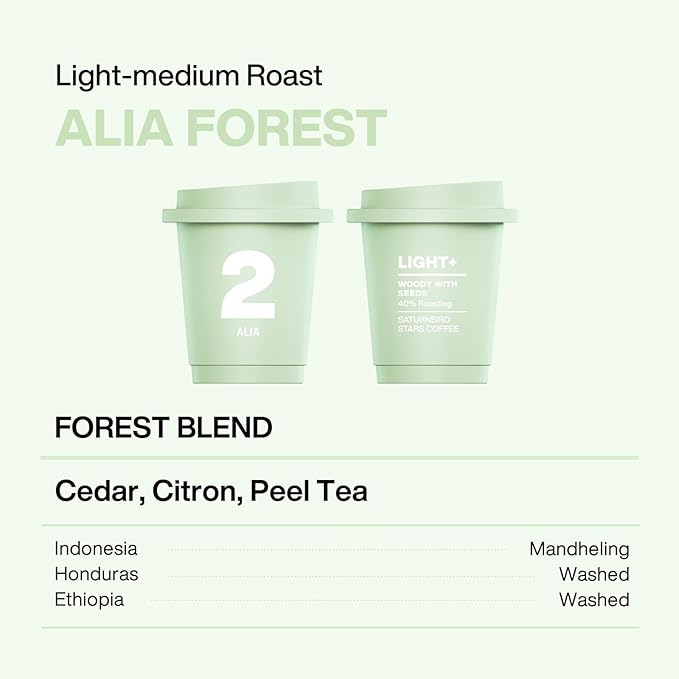 SATURNBIRD Coffee Instant Cold Brew, Light-Medium Roast, Woody & Smooth Blend of 100% Specialty Arabica, Enjoy Hot or Cold, Freeze Dried Iced Coffee, 24 Single Servings for Home, Travel, Office (NO.2)