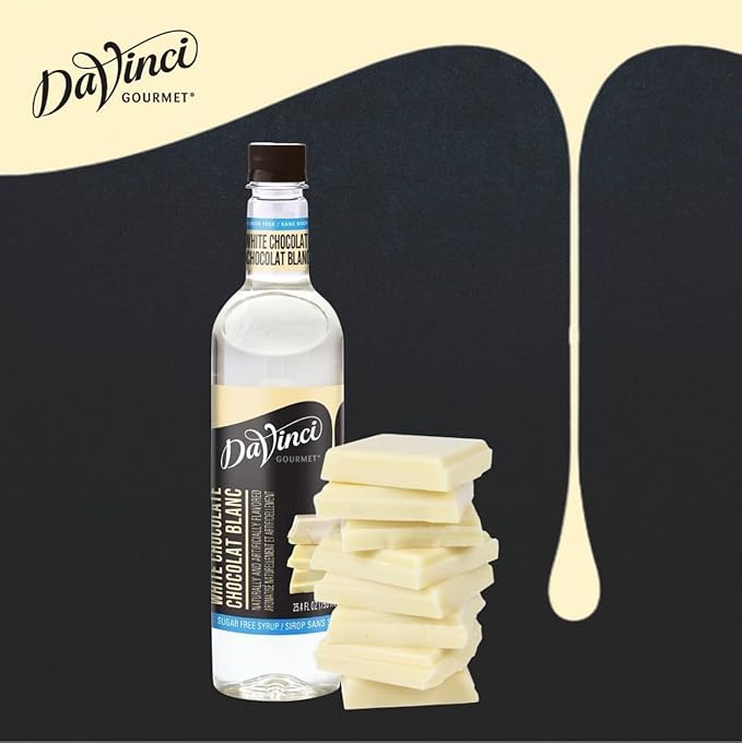 DaVinci Gourmet Sugar-Free White Chocolate Syrup, 25.4 Fluid Ounces (Pack of 1)