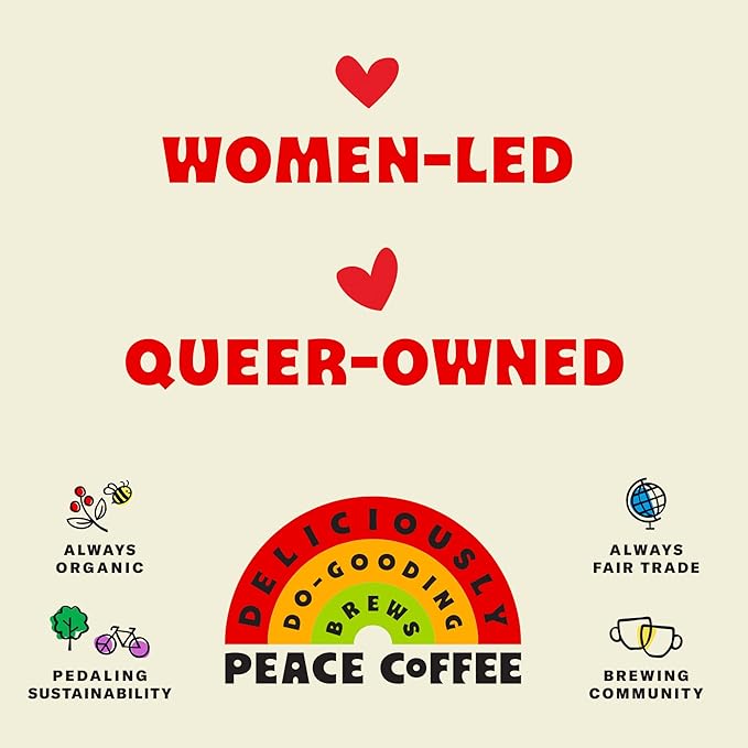 Peace Coffee Colombia Single Origin Coffee | 5 lb Ground Medium Roast | Organic Fair Trade | Smooth, Crisp Flavor | Shade Grown, Fresh Roasted