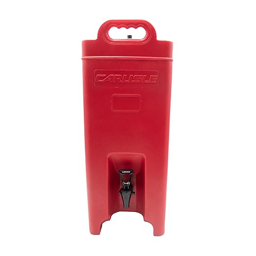 Carlisle FoodService Products 5-Gallon Insulated Beverage Dispenser, Cateraide, Food-Grade with Handles, Rugged PE Shell with PU Insulation for Coffee, Tea and Hot or Cold Drinks, Blue - Made in USA