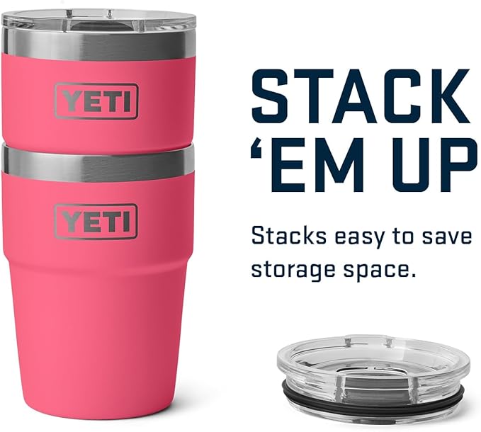 YETI Rambler 16 oz Stackable Tumbler, Vacuum Insulated, Stainless Steel with MagSlider Lid