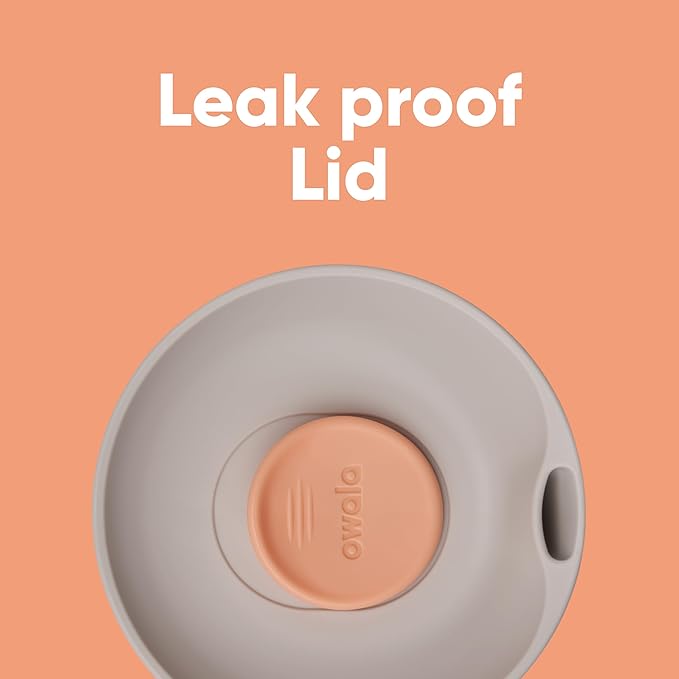 Owala SmoothSip Slider Insulated Stainless Steel Coffee Tumbler, Reusable Iced Coffee Cup, Hot Coffee Travel Mug, BPA Free 20 oz, Grey/Blue (Beachy Breeze) (Pack of 8)