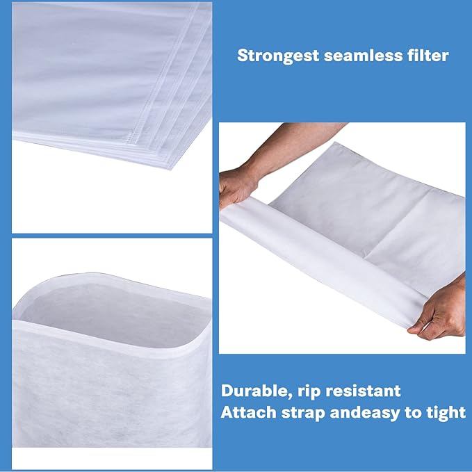 50 Pack Cold Brew Coffee Filters, 20 X 20 Commercial Toddy Cold Brew Bags, Brew Up To 5 LBS Coffee, Toddy Filter Bag, 5 Gallon C