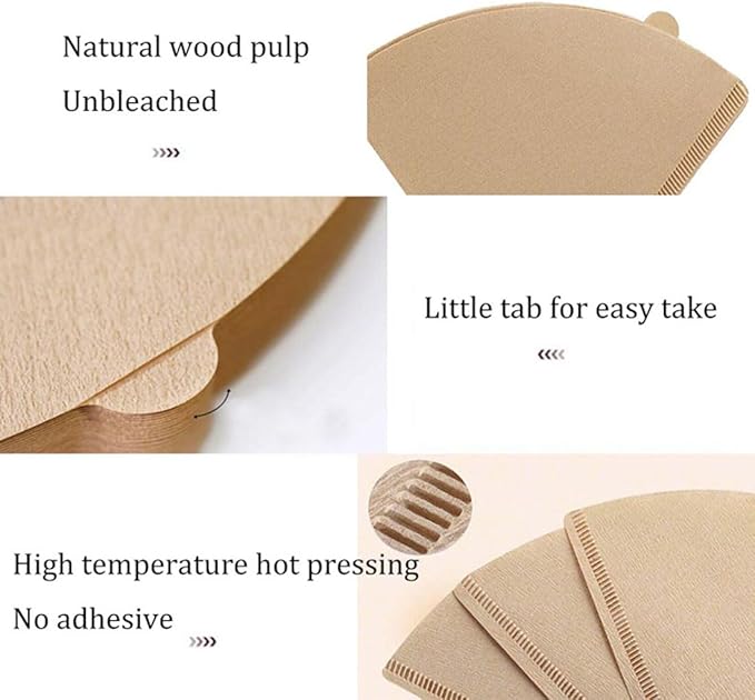 #4 Coffee Paper Filters for Ninja Coffee Makers,8-12 Cup 100 Count Natural Unbleached Disposable Cone Paper Filters