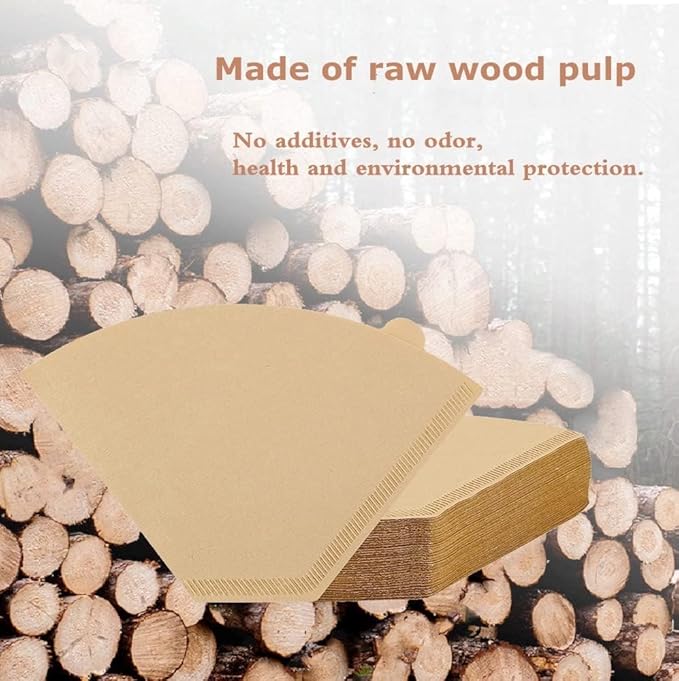 Coffee Filter #4,Cone Coffee Filter 8-12 Cups, Disposable Coffee Filters Paper for Smooth and Clean Taste, Pour Over and Coffee Maker (Natural Unbleached, #4 U-shaped 100 Count)