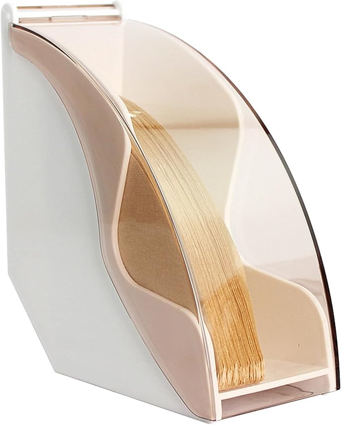 Coffees Filters Holder, Coffee Filter Storage Container with Dustproof Cover Filter Paper Storage Box Perfect for V60 Coffee Filters for Coffee Shop, Home, Office. (White)