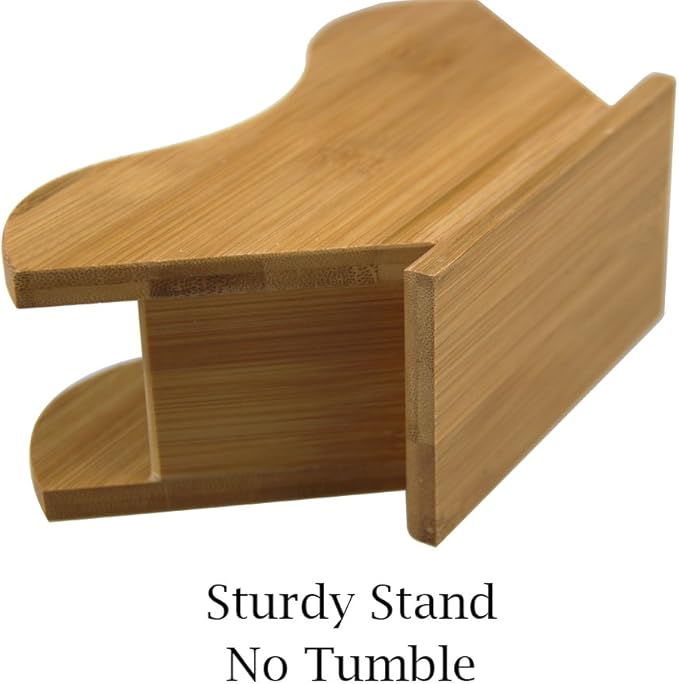 Unibene Bamboo Coffee Filter Holder, Renewable Stand Container Dispenser Rack Shelf for Square Cone-shaped and Flat-bottomed Pour Over Paper Filters