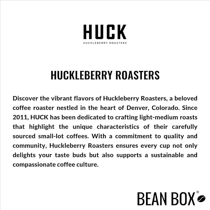 Bean Box Denver Coffee Sampler, 2-Pack - Roasted by Huckleberry Roasters, Gourmet Arabica Coffee, Variety Pack - Freshly Ground